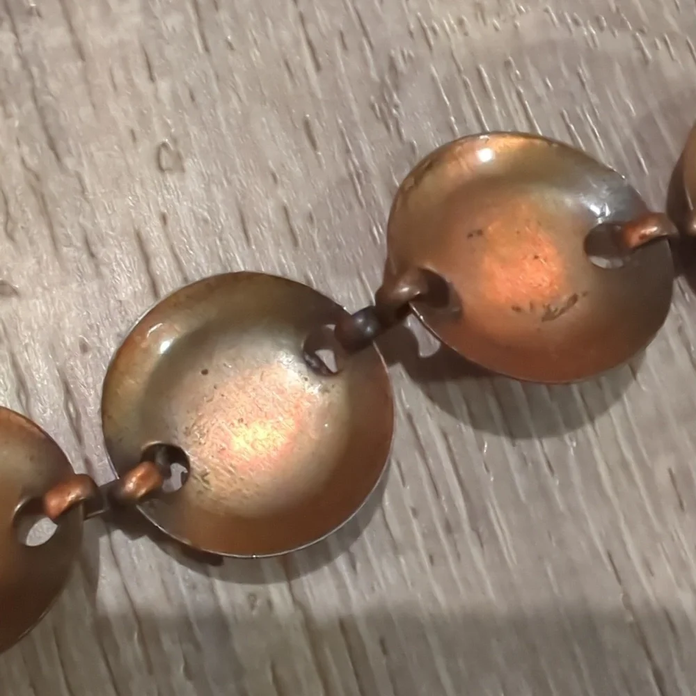 Vintage Copper Siam Griffin Link Bracelet 7